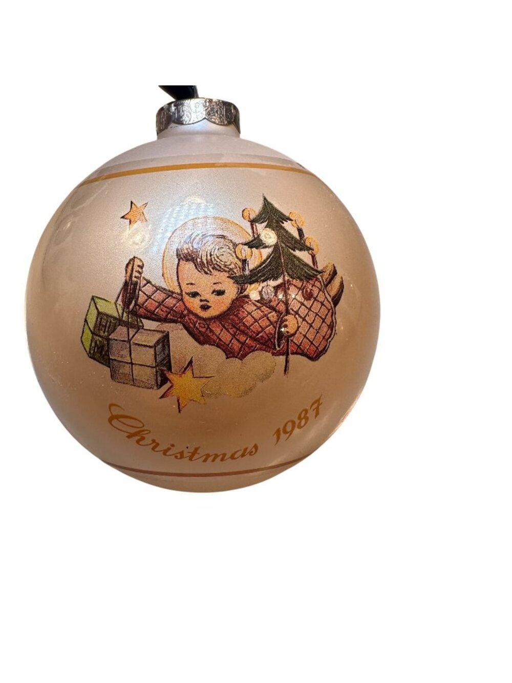 Schmid Berta Hummel Angelic Gifts 1987 Christmas Glass Ornament 14th Edition